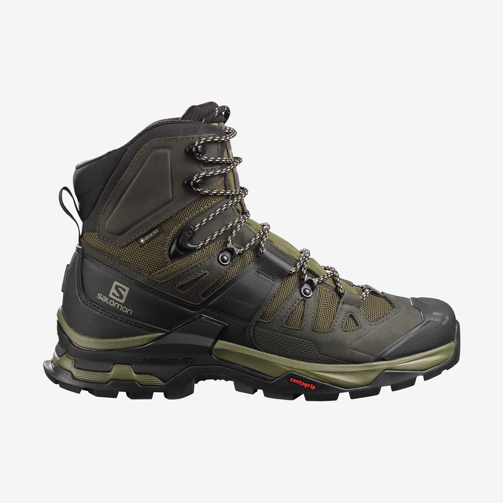 Salomon QUEST 4 GORE-TEX Botas De Montaña Hombre - Verde Oliva - Colombia (14520-JGSP)